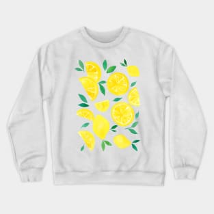 Watercolor lemons yellow Crewneck Sweatshirt